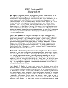 Biographies - Literary Managers and Dramaturgs of the Americas
