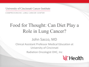 Food for Thought: Can Diet Play a Role in Lung Cancer?