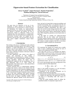 Eigenvector-based Feature Extraction for Classification