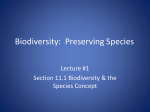 Biodiversity: Preserving Species