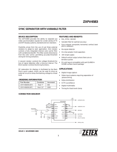 Zetex - ZXFV4583 Sync separator with variable filter datasheet