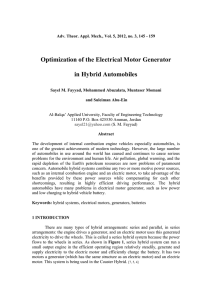 Optimization of the Electrical Motor Generator in Hybrid Automobiles