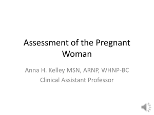 Assessment of the Pregnant Woman Student handout view