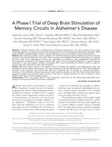A phase I trial of deep brain stimulation of memory