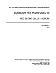 guidelines for transfusion of red blood cells – adults