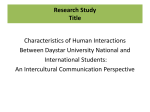 characteristics of human interactions between daystar university