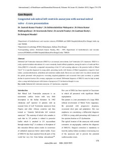 Case Report: Congenital sub mitral left ventricle aneurysm with