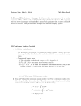 Lecture Note, July 14, 2014 Chih-Hsin Hsueh I. Binomial Distribution