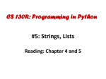 CS 130R: Programming in Python