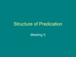 Structure of Predication