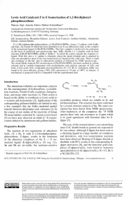 Lewis Acid Catalyzed Z to E Isomerization of 1, 2