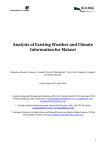 Analysis of Existing Weather and Climate Information for Malawi