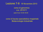 Lezione 7-8 6 Novembre 2009