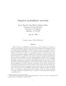 Adaptive probabilistic networks - EECS Berkeley