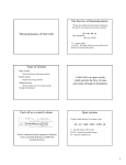 Thermodynamics of Fuel Cells The first law of thermodynamics