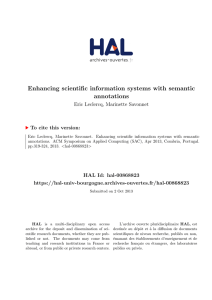 Enhancing scientific information systems with semantic annotations