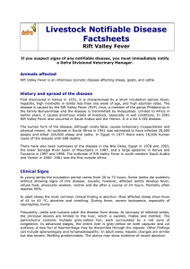Disease factsheet: Rift Valley Fever