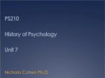 PS210-03 History of Psychology Unit 1