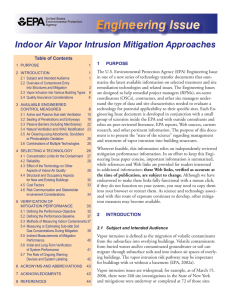 Engineering Issue: Indoor Air Vapor Intrusion Mitigation - CLU-IN