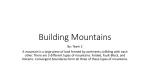 Building Mountains