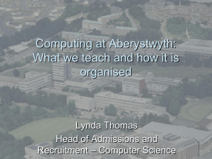 openday-whatweteach - Aberystwyth University Users Site