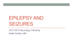 EPILEPSY AND SEIZURES