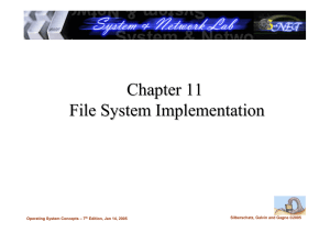 Chapter 11 File System Implementation