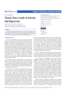 Chronic Stress Leads to Anxiety and Depression