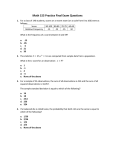 Math 155 Practice Final Exam Questions