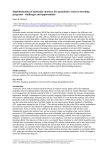 Implementation of molecular markers for quantitative traits in