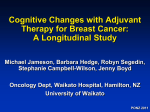 Cognitive Changes with Adjuvant Therapy for Breast Cancer