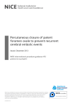 Percutaneous closure of patent foramen ovale to prevent
