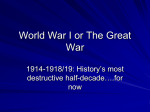 World War I or The Great War