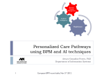 Personalized Care Pathways using BPM and AI techniques