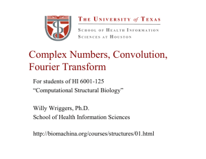 Complex Numbers, Convolution, Fourier Transform