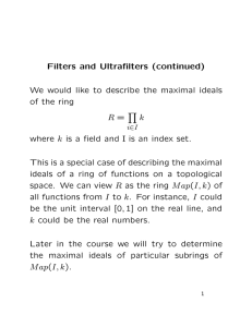 Filters and Ultrafilters