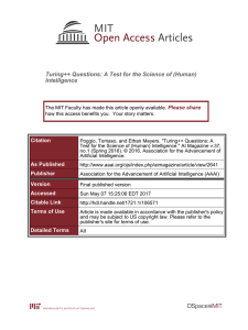 Turing++ Questions: A Test for the Science of (Human) Intelligence