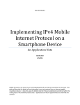 Implementing IPv4 Mobile Internet Protocol on a Smartphone Device