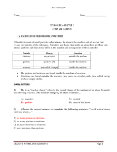 Chapter 1 - Study Guide Solutions