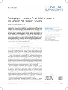 Developing a consortium for ALS clinical research: the Canadian