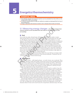 5 Energetics/thermochemistry