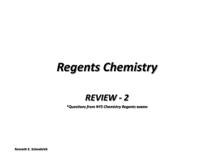 Regents Chemistry - New York Science Teacher