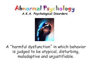 Abnormal Psychology