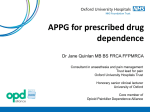 Dr Jane Quinlan - APPG for Prescribed Drug Dependence