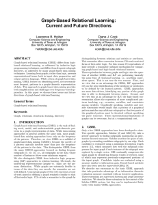 Graph-Based Relational Learning: Current and Future Directions