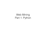 Web Mining Part 1: Python