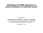 Identifying microRNA signatures of chemo