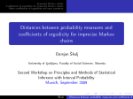 Distances between probability measures and coefficients of
