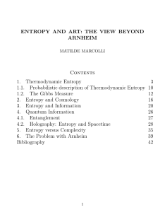 ENTROPY AND ART: THE VIEW BEYOND ARNHEIM Contents 1