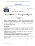Hospital Database Management System